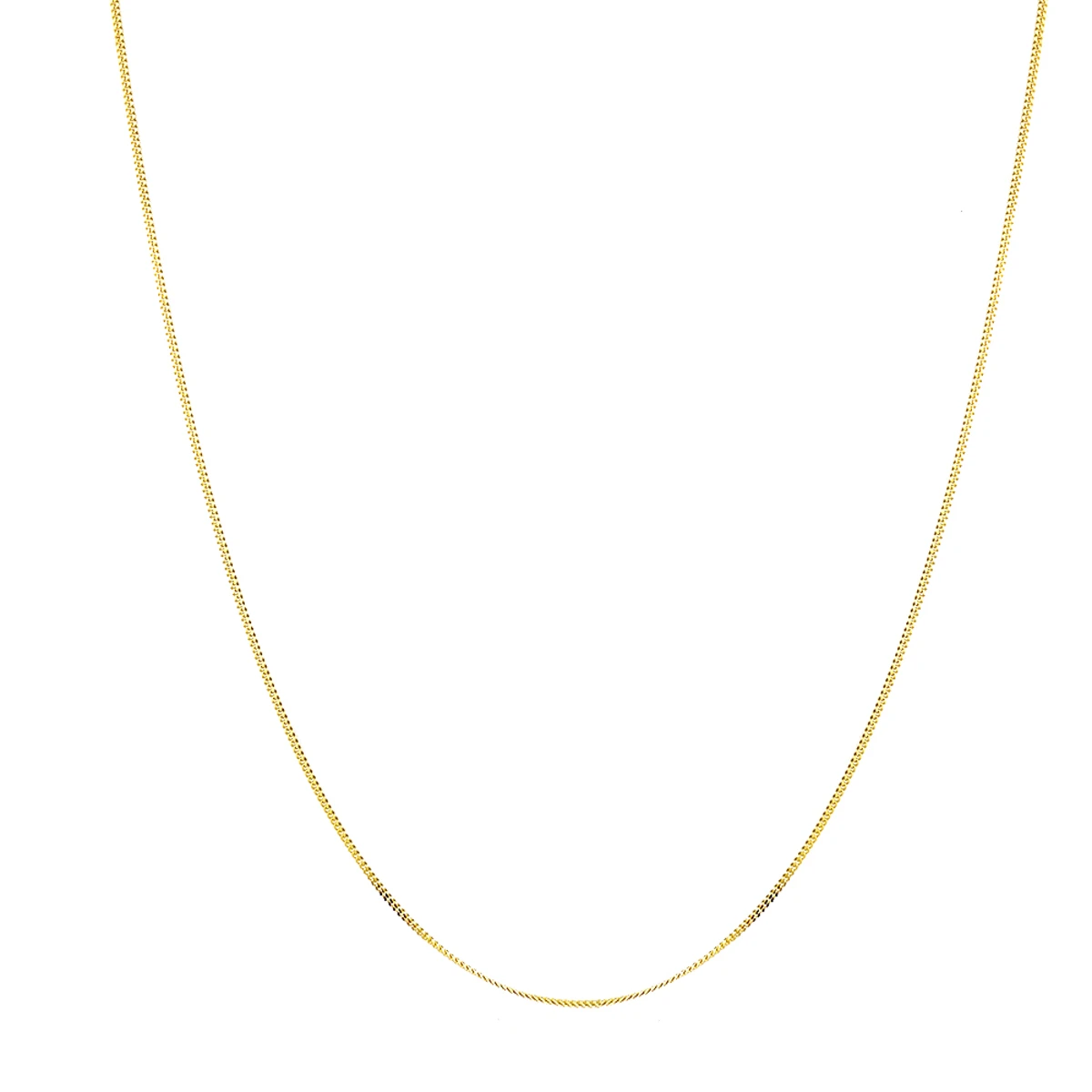 LUXURMAN Solid 14K Yellow Gold Curb Chain For Men & Women Gourmette 1mm Wide - Image 6