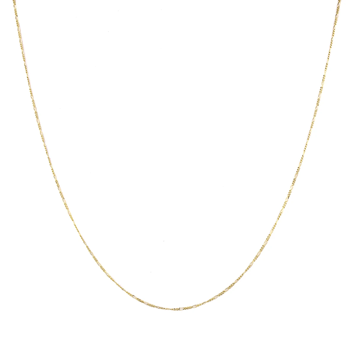 LUXURMAN Solid 14K Yellow Gold Figaro Chain For Men & Women 1.3mm Wide - Image 3