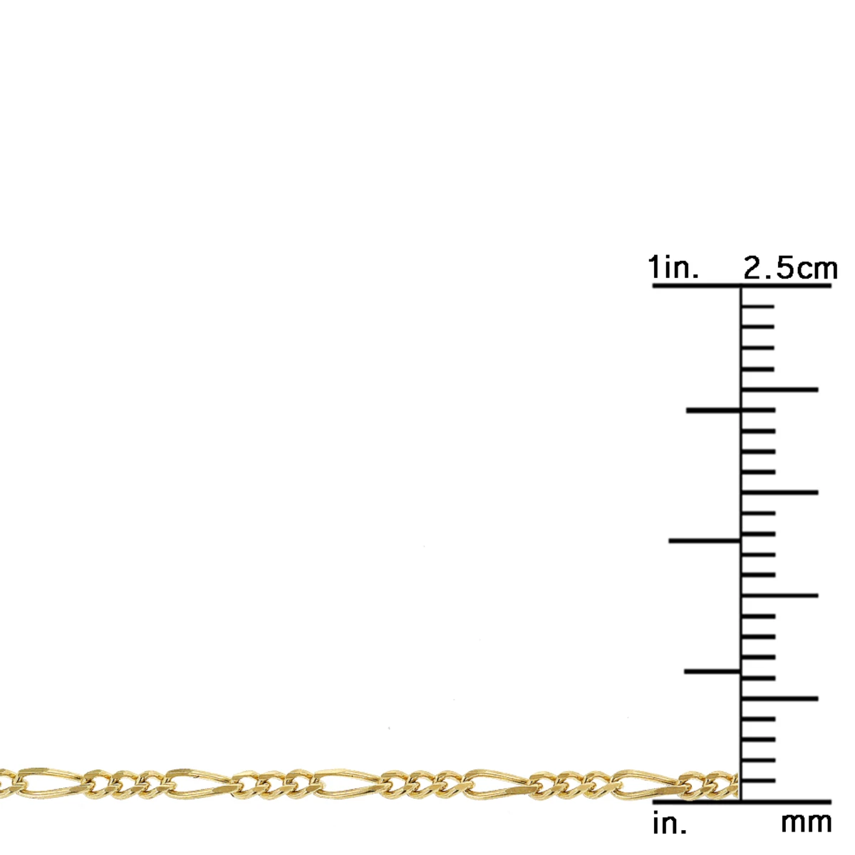 LUXURMAN Solid 14K Yellow Gold Figaro Chain For Men & Women 1.3mm Wide - Image 4
