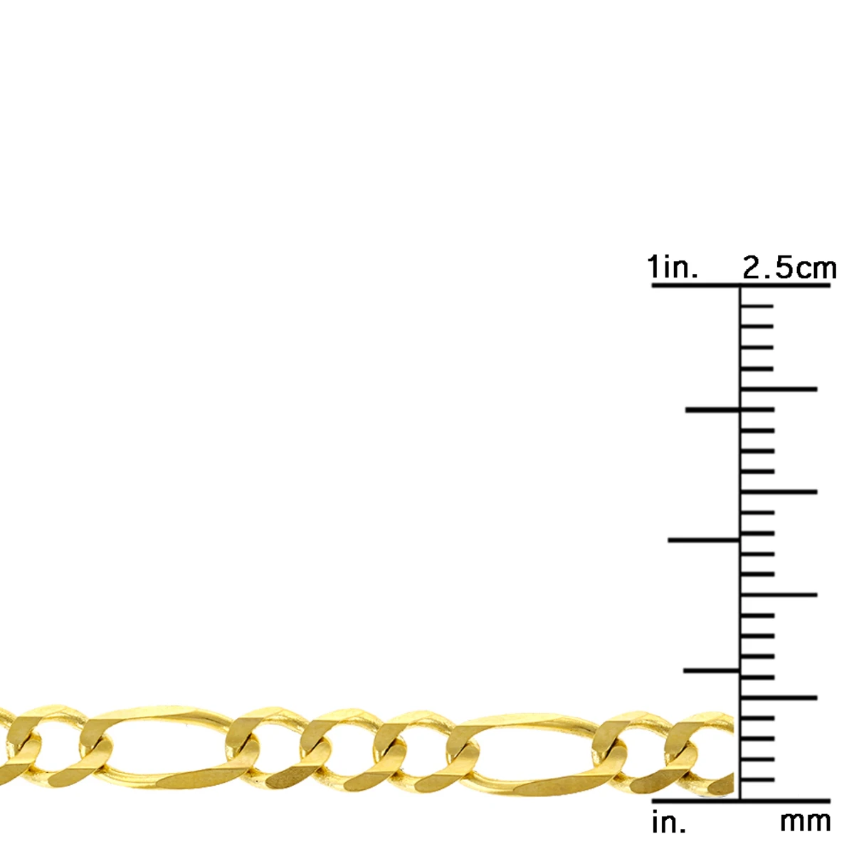 LUXURMAN Solid 14K White Gold Figaro Chain For Men & Women 4.5mm Wide - Image 8