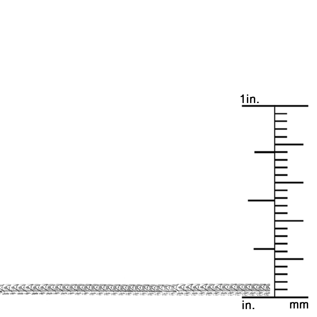 LUXURMAN Solid 14K White Gold Franco Chain For Men & Women 1.8mm Wide - Image 7