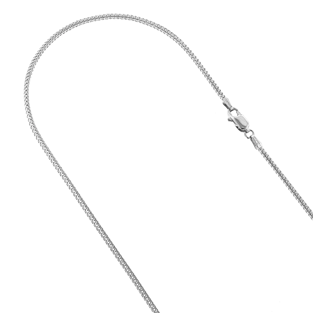 LUXURMAN Solid 14K White Gold Franco Chain For Men & Women 1.8mm Wide