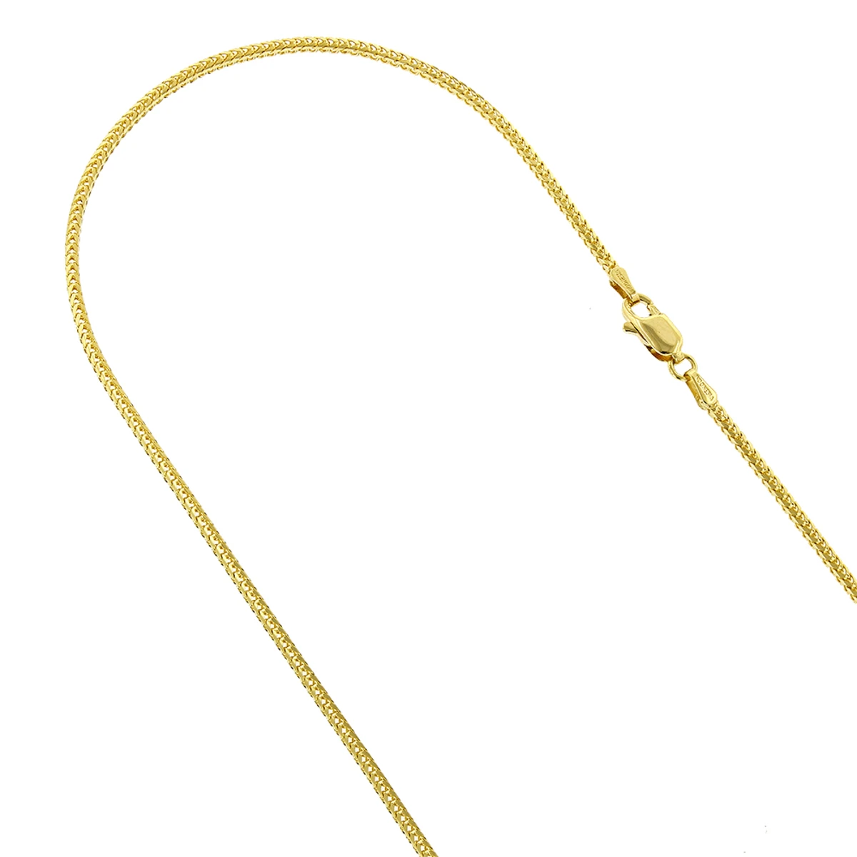 LUXURMAN Solid 14K White Gold Franco Chain For Men & Women 1.8mm Wide - Image 2