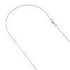 LUXURMAN Solid 14K White Gold Franco Chain For Women 0.9mm Wide