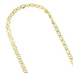 LUXURMAN Solid 14K Yellow Gold Mariner Chain For Men & Women 5.5mm Wide
