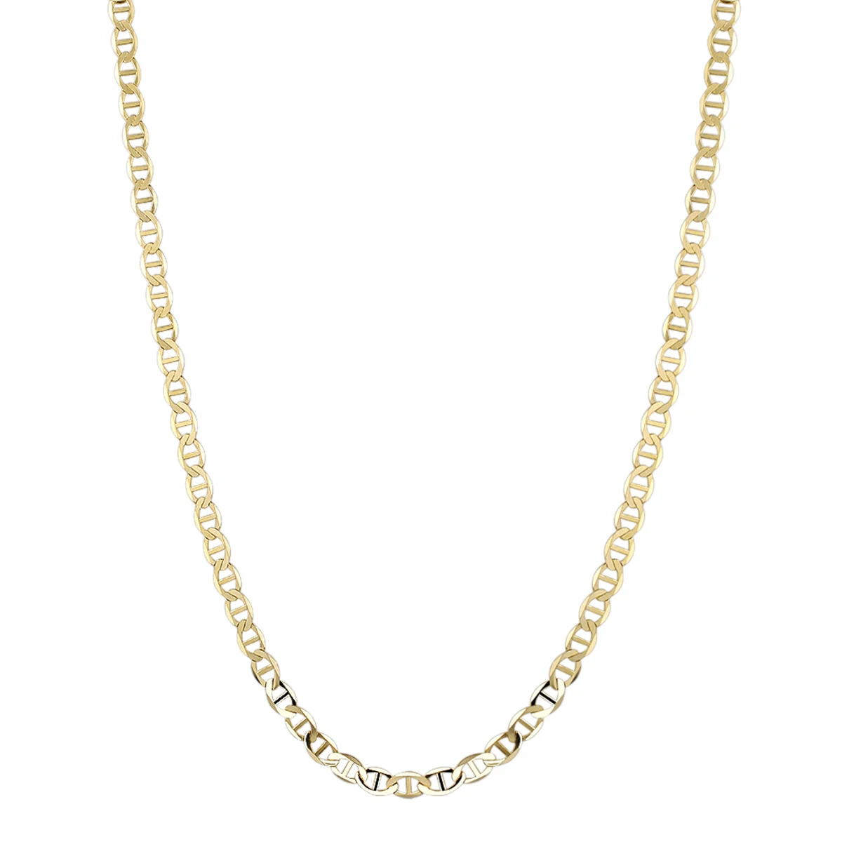 LUXURMAN Solid 14K Yellow Gold Mariner Chain For Men & Women 6.5mm Wide - Image 3