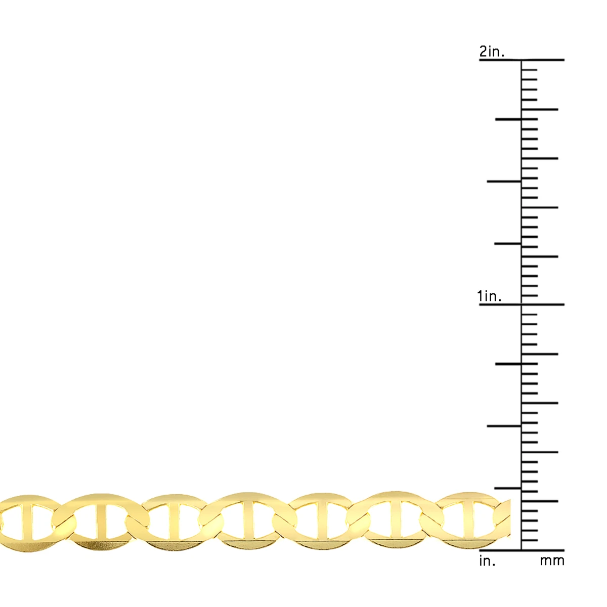 LUXURMAN Solid 14K Yellow Gold Mariner Chain For Men & Women 6.5mm Wide - Image 4
