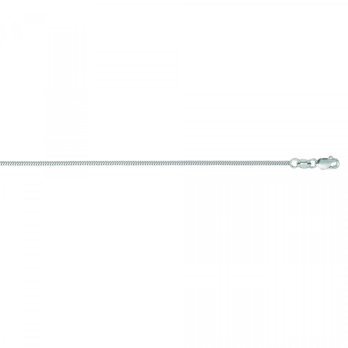 LUXURMAN Solid 14K White Gold Milano Chain For Men & Women 1.1mm Wide