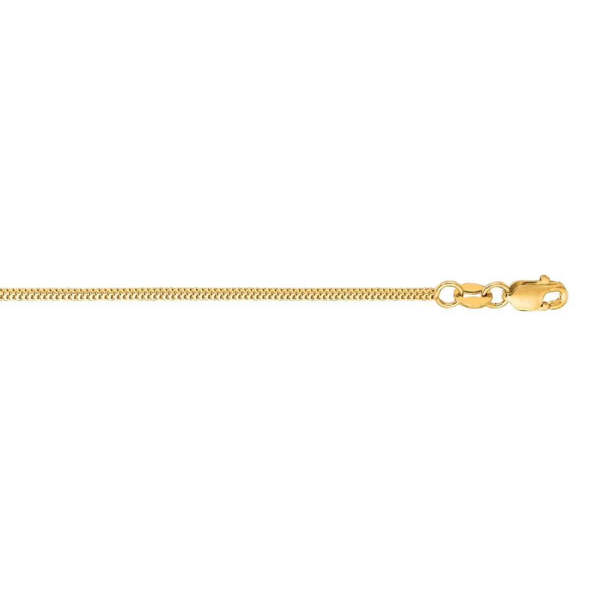 LUXURMAN Solid 14K White Gold Milano Chain For Men & Women 1.1mm Wide - Image 2