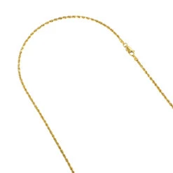 LUXURMAN Solid 14K Yellow Gold Rope Chain For Men & Women 2mm Wide