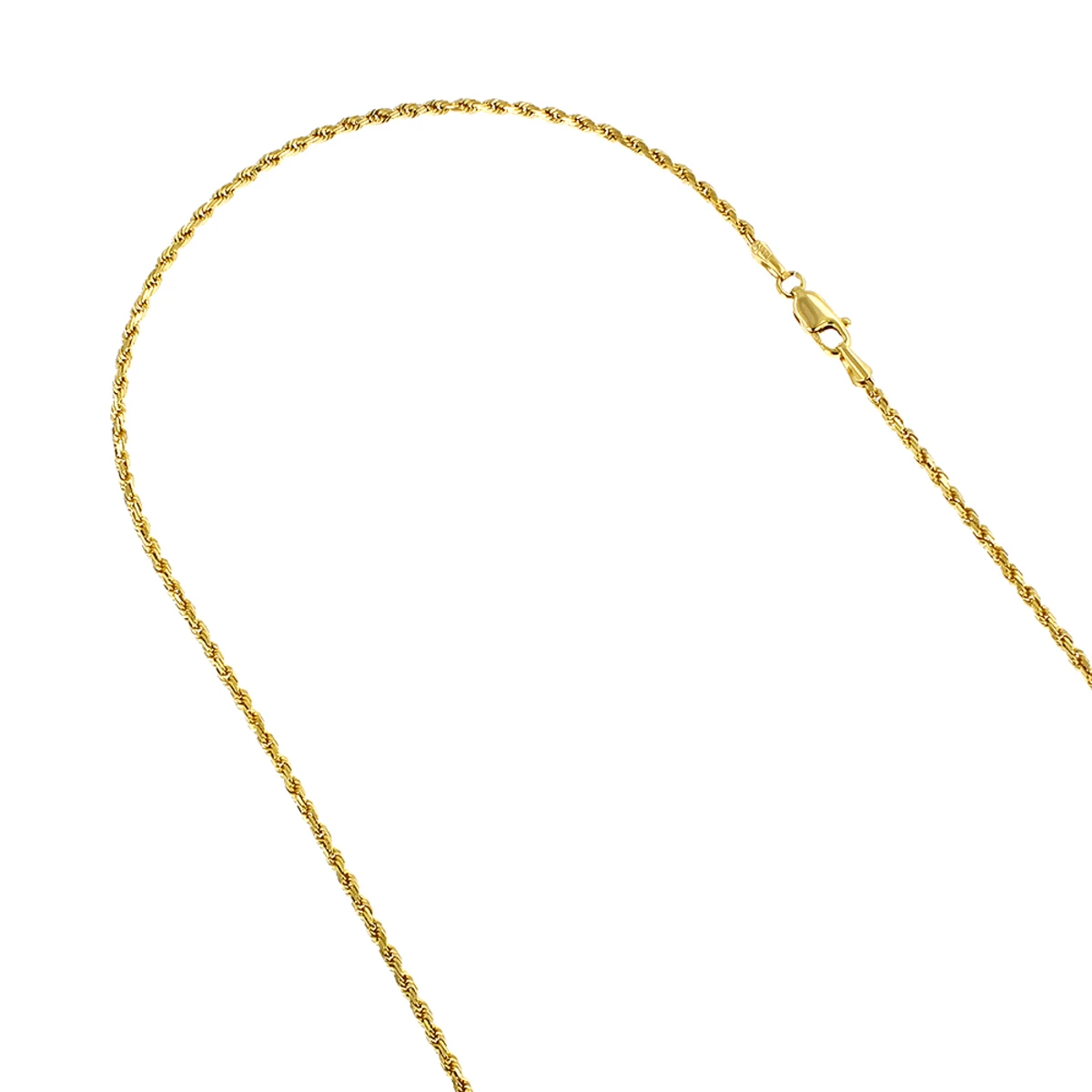 LUXURMAN Solid 14K Yellow Gold Rope Chain For Men & Women 3mm Wide
