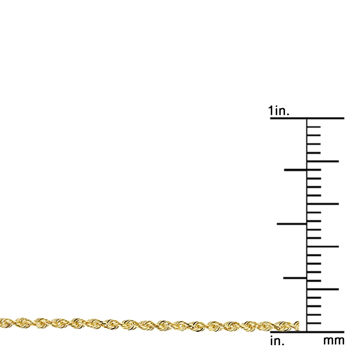 LUXURMAN Solid 14K White Gold Rope Chain For Men & Women Diamond Cut 1.3mm - Image 8