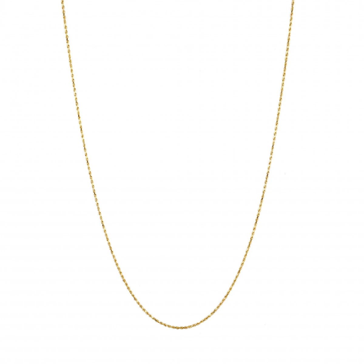 LUXURMAN Solid 14K Rose Gold Rope Chain For Men & Women Diamond Cut 1.5mm - Image 8