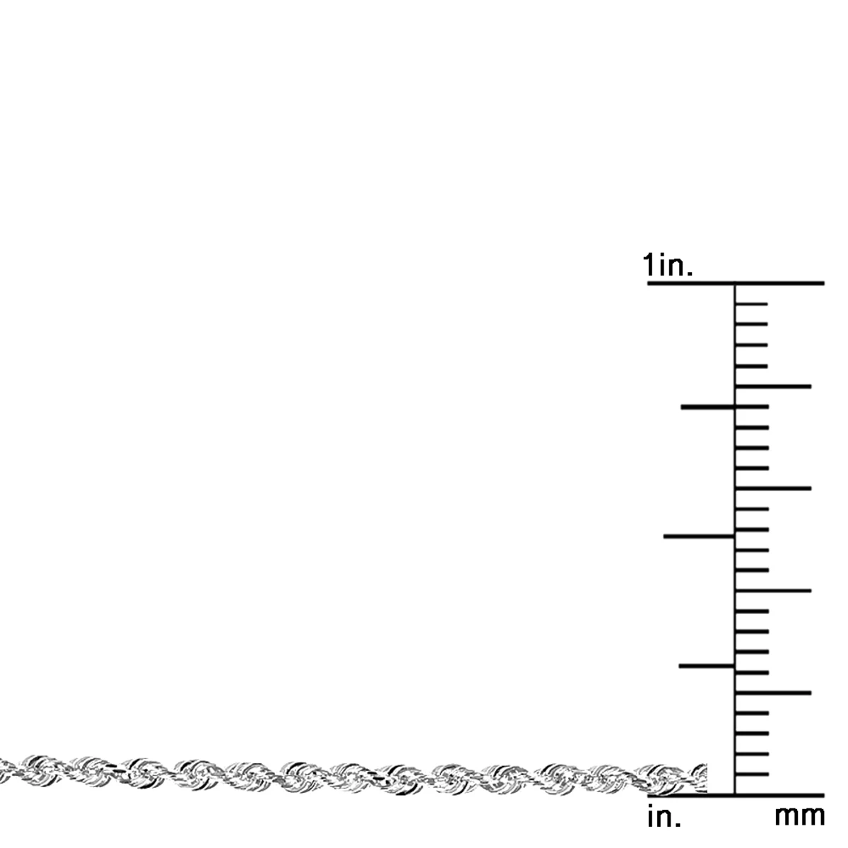 LUXURMAN Solid 14K Rose Gold Rope Chain For Men & Women Diamond Cut 1.5mm - Image 10