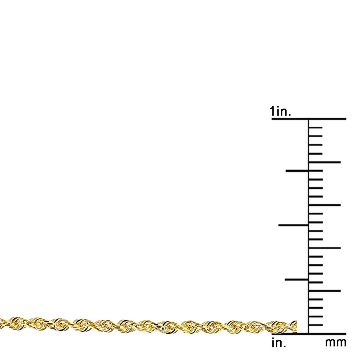 LUXURMAN Solid 14K Rose Gold Rope Chain For Men & Women Diamond Cut 1.5mm - Image 11