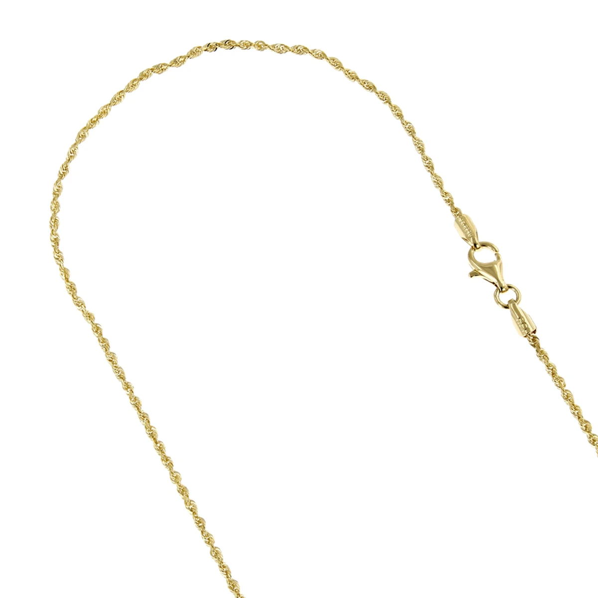 LUXURMAN Solid 14K Rose Gold Rope Chain For Men & Women Diamond Cut 1.5mm - Image 3