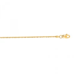 LUXURMAN Solid 14K Yellow Gold Sparkle Chain For Women 1.1mm Wide