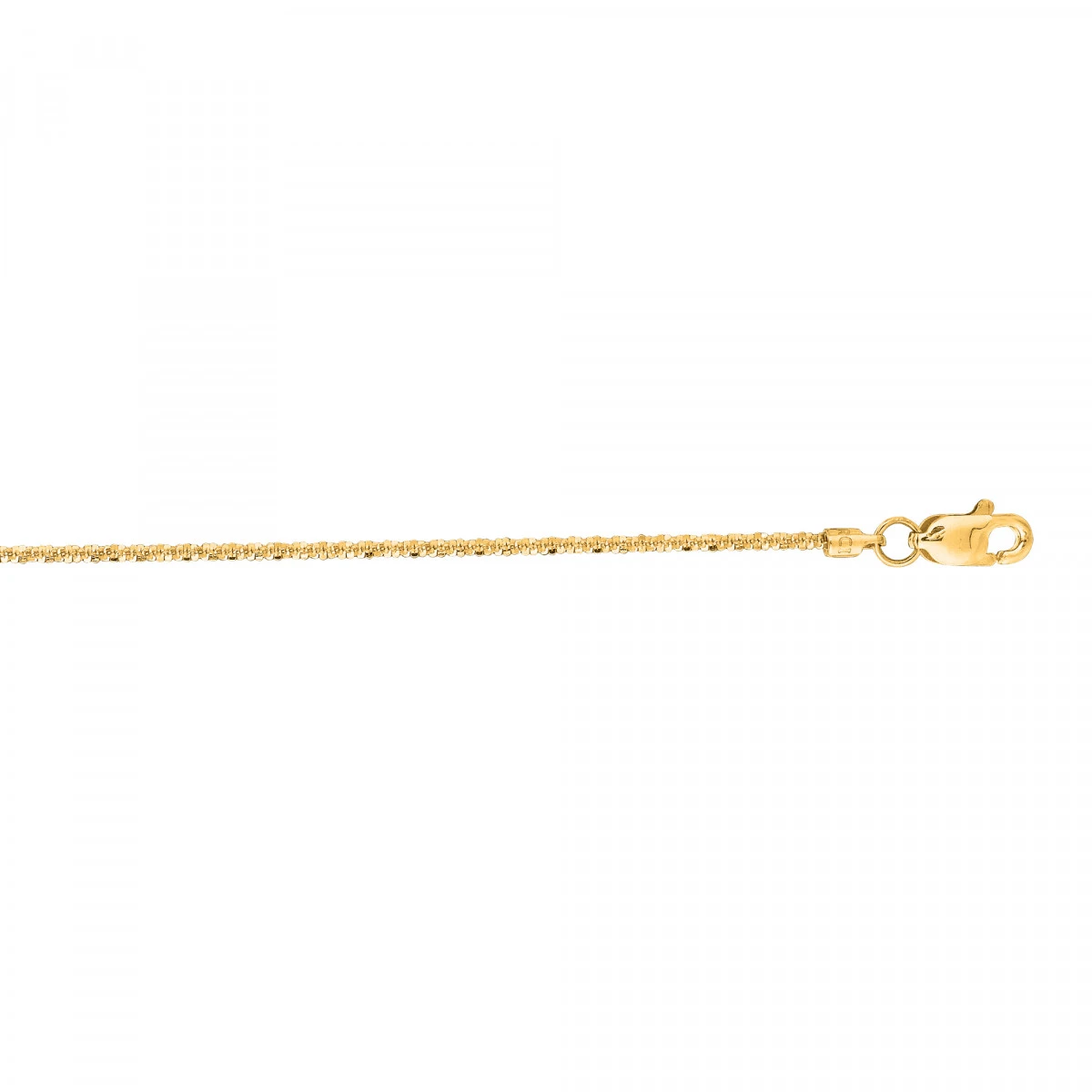 LUXURMAN Solid 14K Yellow Gold Sparkle Chain For Women 1.1mm Wide
