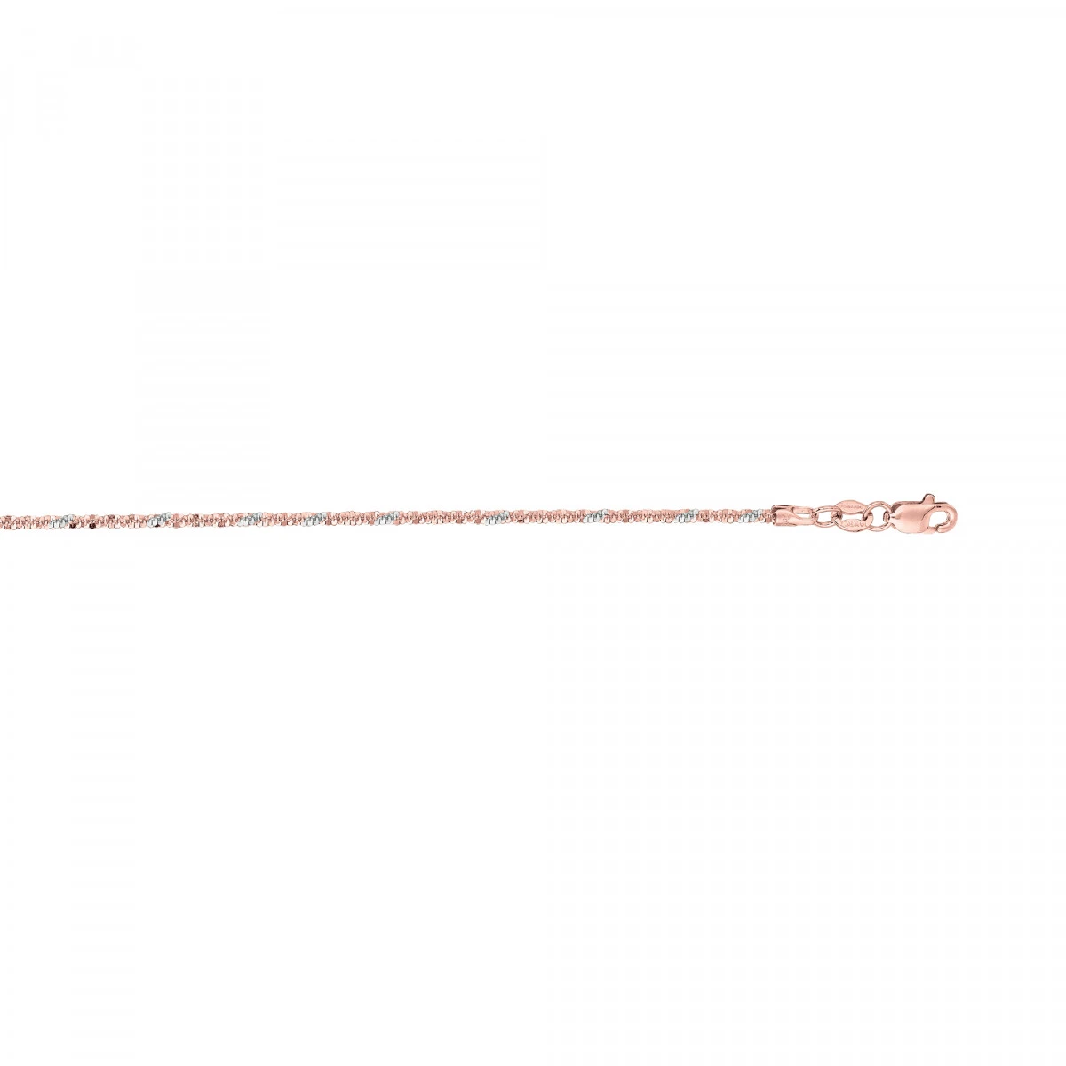 LUXURMAN Solid 14K White Gold Sparkle Chain For Women 1.5mm Wide - Image 4