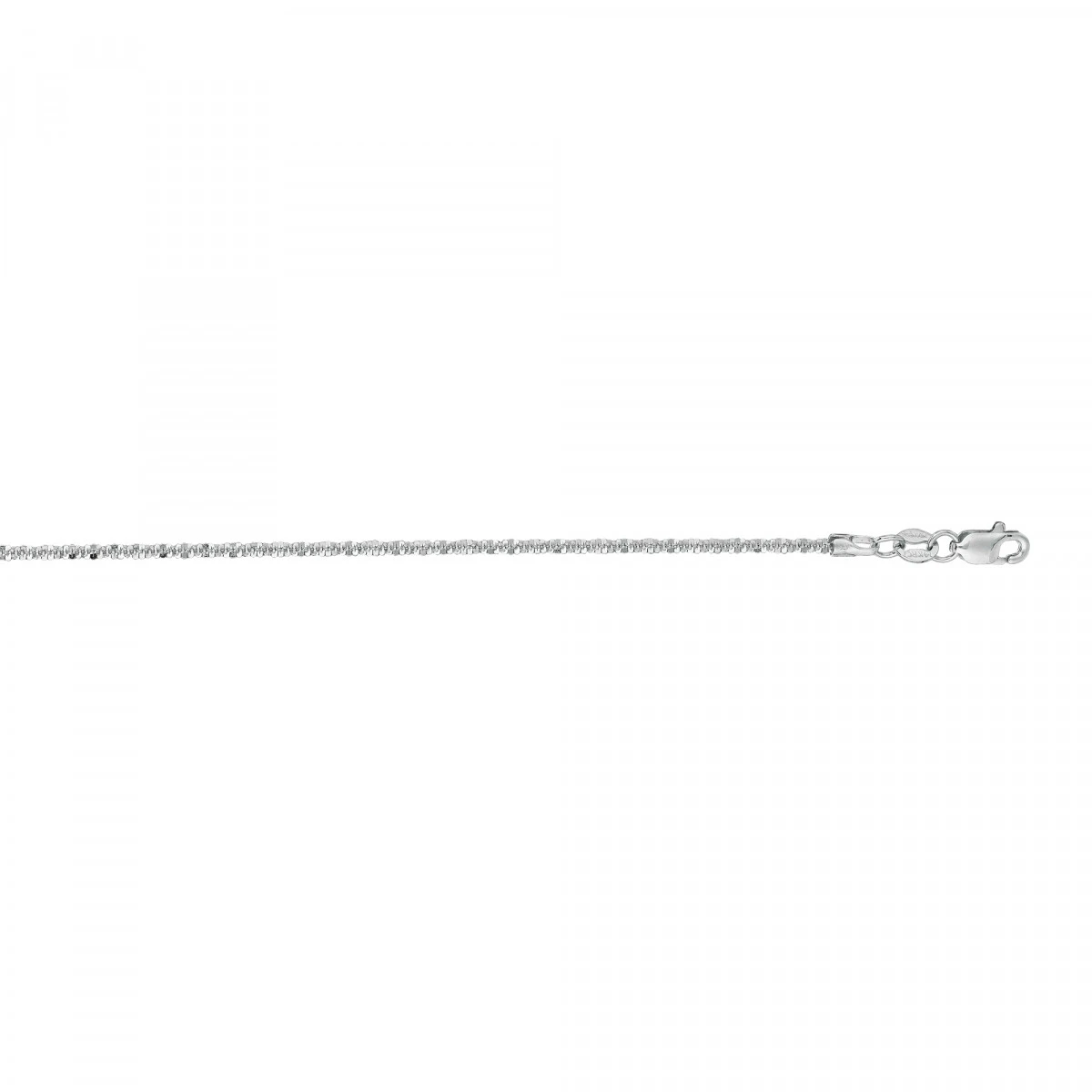 LUXURMAN Solid 14K White Gold Sparkle Chain For Women 1.5mm Wide - Image 2