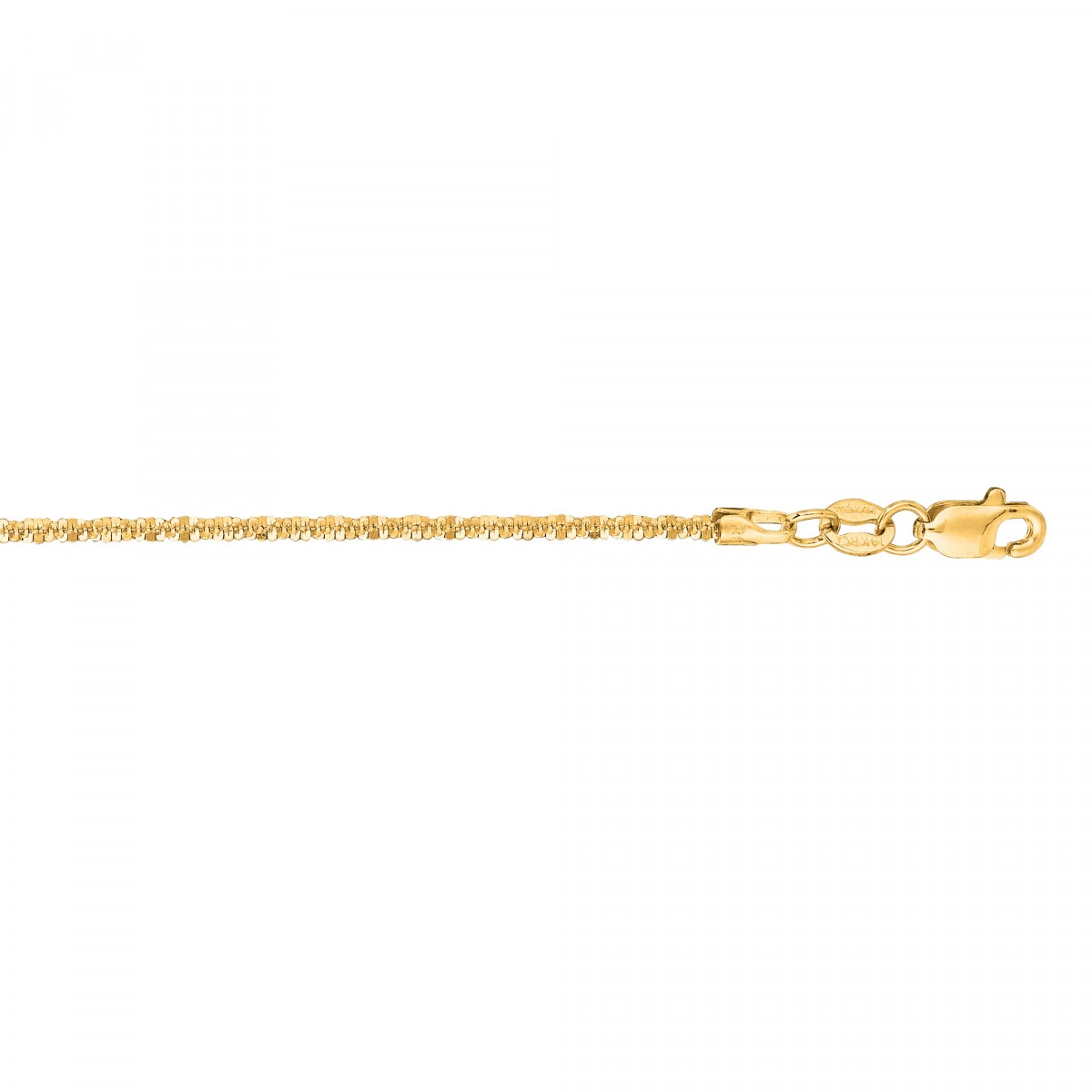 LUXURMAN Solid 14K White Gold Sparkle Chain For Women 1.5mm Wide - Image 3