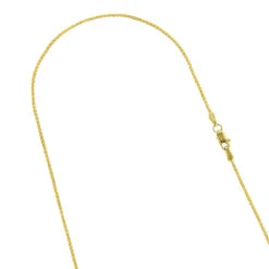 LUXURMAN Solid 14K Yellow Gold Wheat Chain For Men & Women 1mm Wide