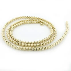 Men's 10K Yellow Gold Ball Moon Cut Chain 5mm 22-30in