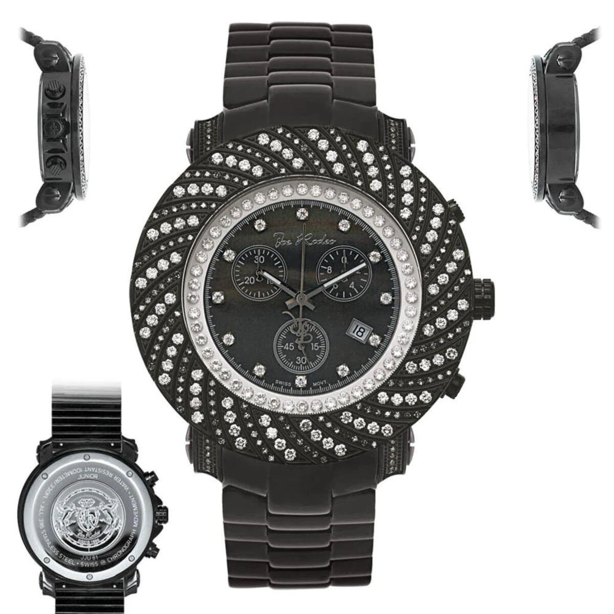 New Joe Rodeo Junior Diamond Watch 4.25 Black - Image 6