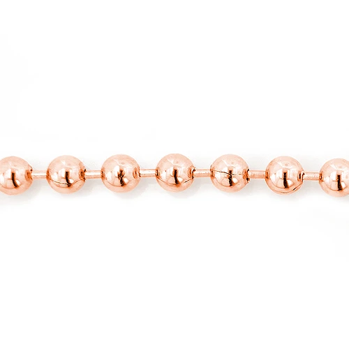 14K Rose Gold Ball Chain 5mm, 22-40in - Image 4