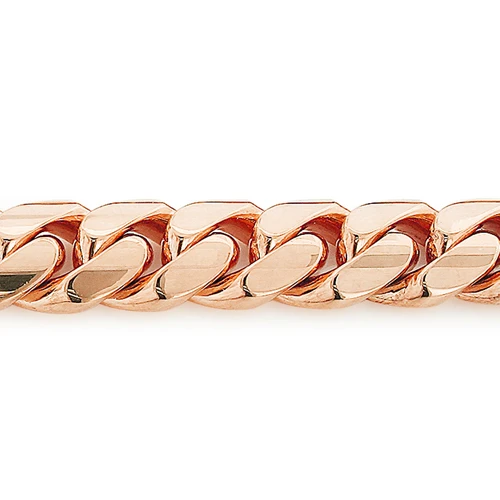 10K Rose Gold Miami Cuban Link Chain In 22-40in 11mm - Image 4