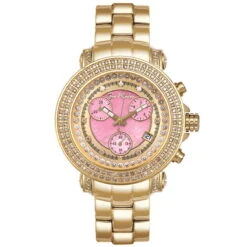 Women's Diamond JoJo Watch 1.25ct Yellow Gold Pink MOP