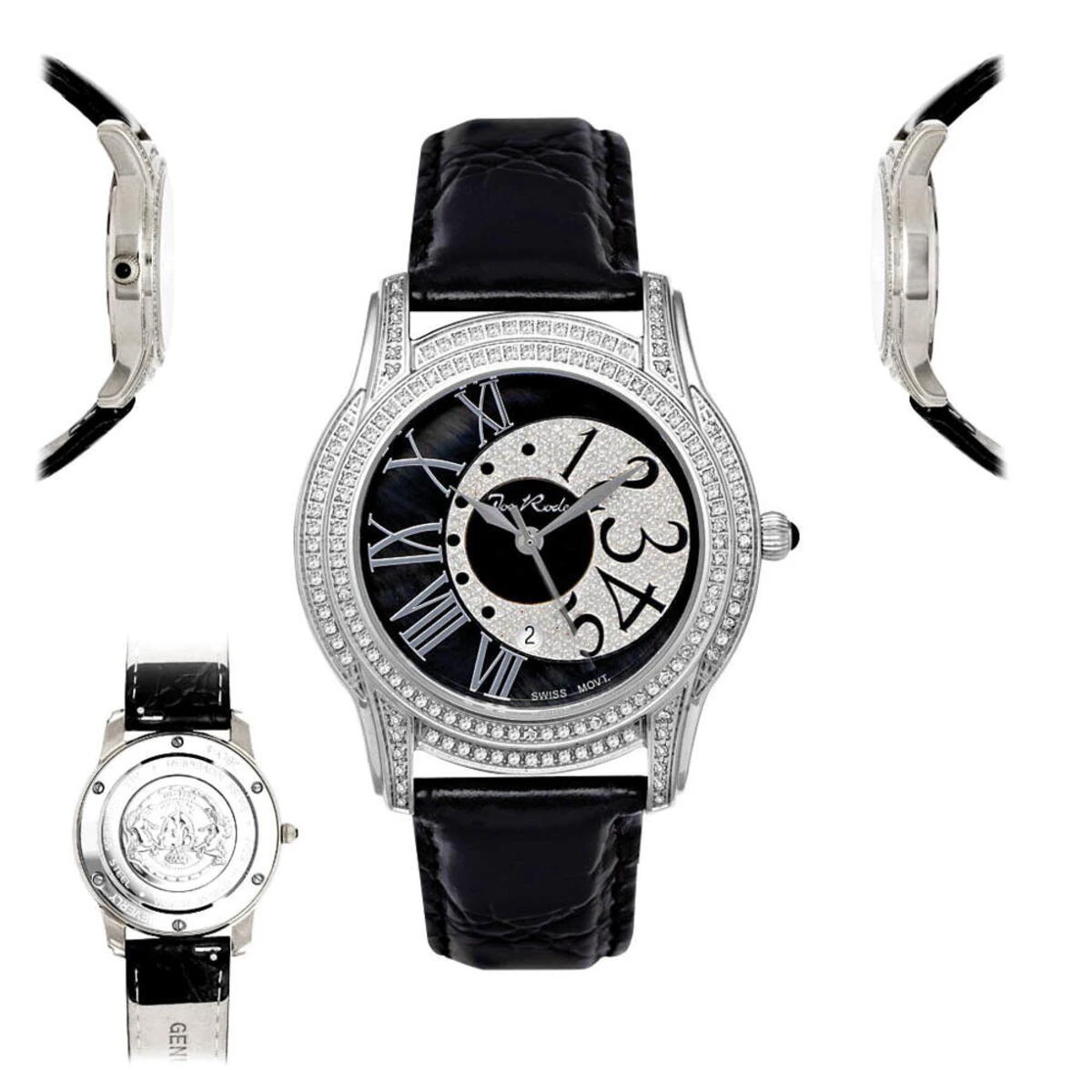 Women's Joe Rodeo Beverly Diamond Watch 1.35ct Black - Image 6