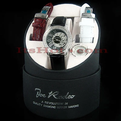 Women's Joe Rodeo Beverly Diamond Watch 1.35ct Black - Image 5