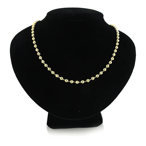 14K Yellow Gold Ball Chain 5mm, 22-40in - Image 3