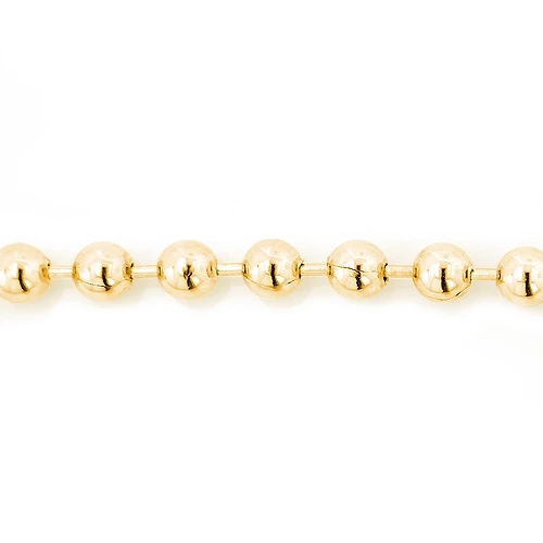 14K Yellow Gold Ball Chain 5mm, 22-40in - Image 4